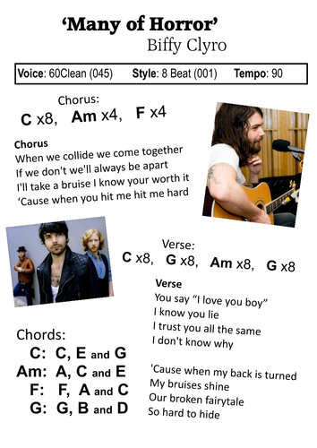 'When We Collide' - Matt Cardle Pupil Worksheet