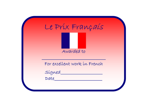 French Certificate Teaching Resources