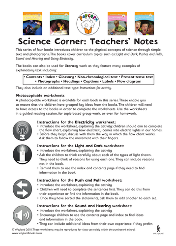 Electricity, forces, light, sound - first concepts