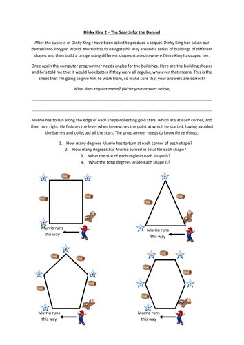 Dinky King 2 - Polygon World by alutwyche - Teaching Resources - Tes