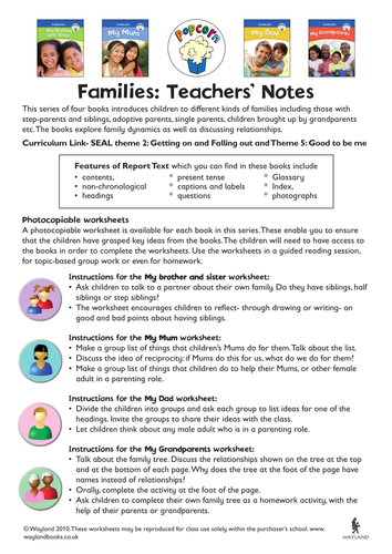 Families And Relationships Teaching Resources