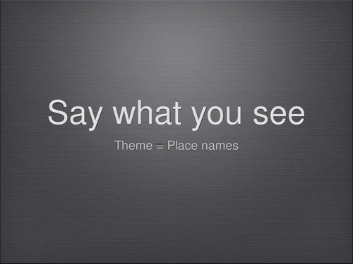 Picture Starter - Say What you see