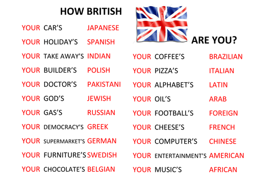 how British are you?