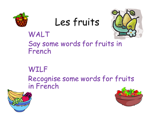 Les fruits