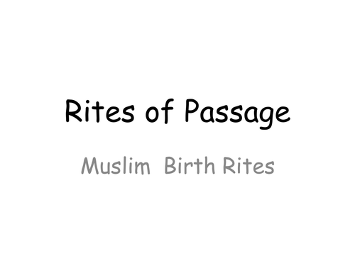 Muslim Birth Rites