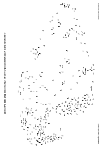 Dot-to-dot puzzle up to 300 dots