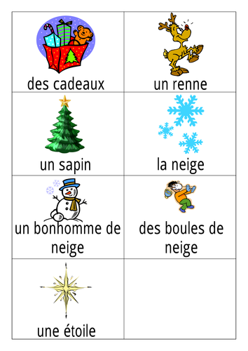 French - Christmas vocabulary