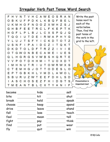 Irregular Verbs In English