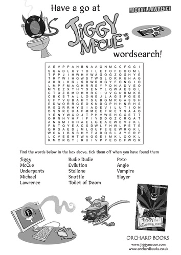 Jiggy McCue Activity Sheets