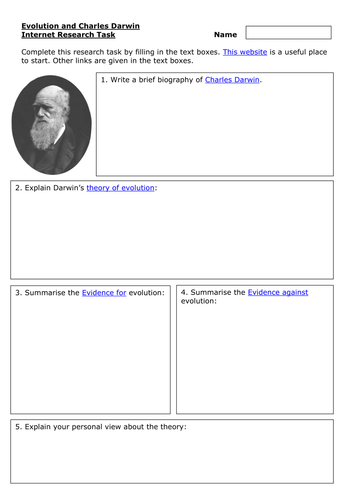 Darwin research task