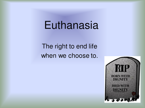 Euthanasia and Eugenics