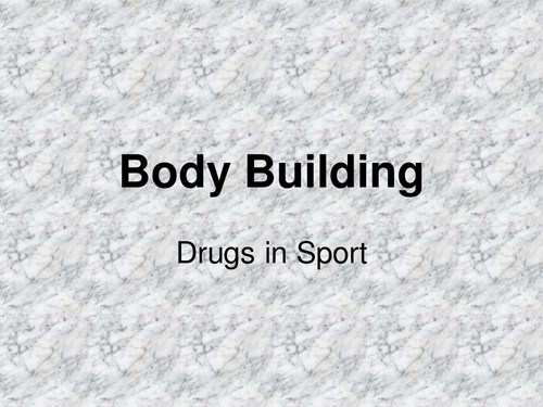 Body builders and steroids