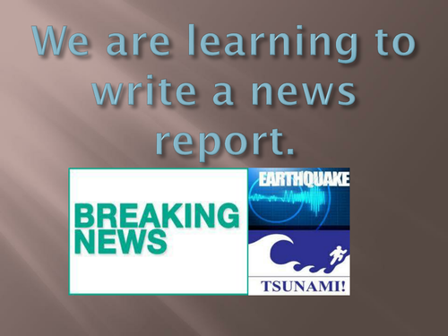 Writing a News Report