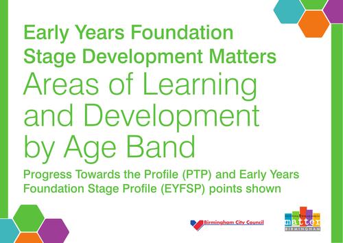 Developmental Age bands with PTP and EYFSP | Teaching Resources