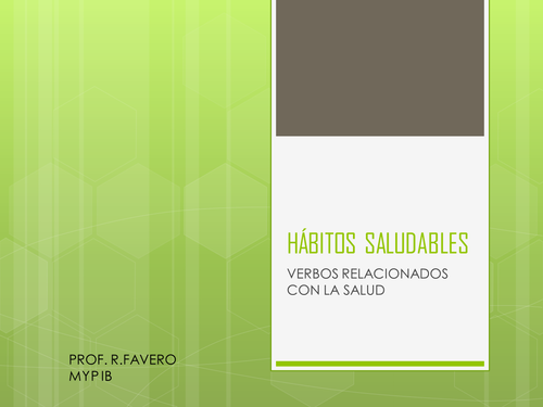 Habitos saludables