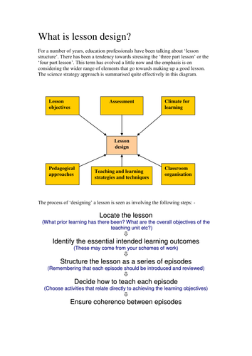 Lesson Design and Planning by James_Williams - Teaching Resources - Tes