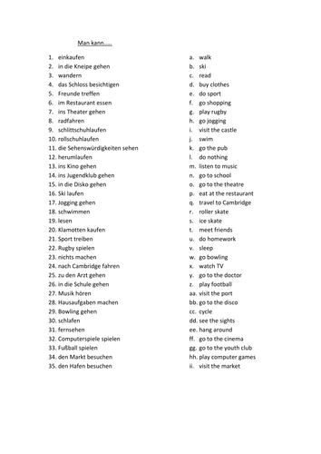 Man kann worksheet