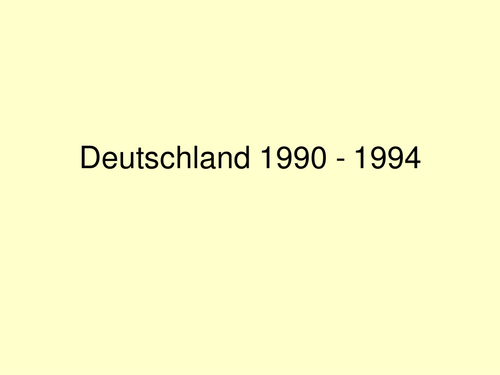 Deutschland 1990-1999