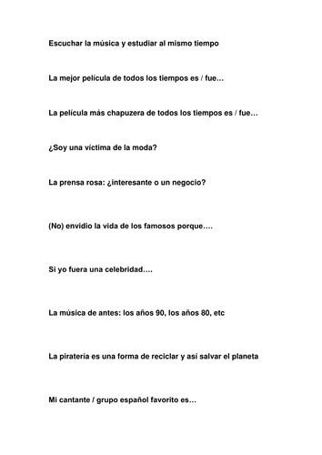 AS AQA Statements Popular Culture