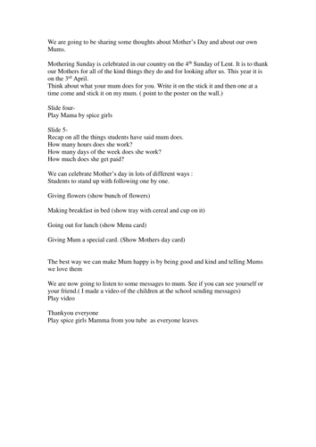 Speech on mothers love image