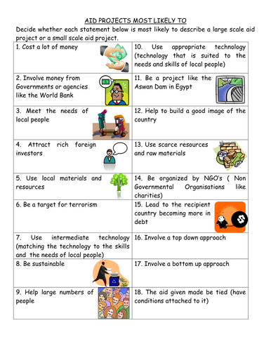 Aid most likely to information sorting