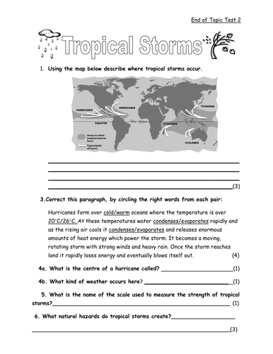 AQA B Hurricanes Test