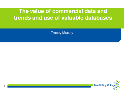 The value of commerical data