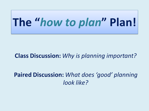 How to plan your writing | Teaching Resources