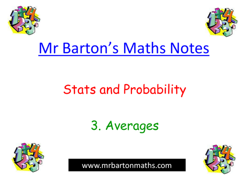 Notes - Stats & Probability- Averages.Powerpoint