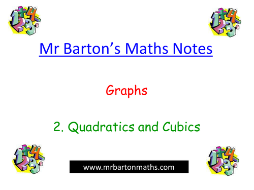 Notes - Graphs - 2.Quadratics & Cubics. Powerpoint