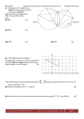 Assessment for O level Maths