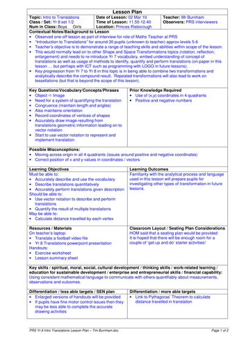 Introduction to Translations - KS3 (Ages 11-14)