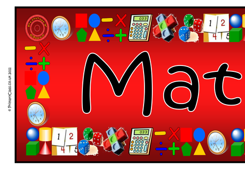 Banners for Displays - Maths
