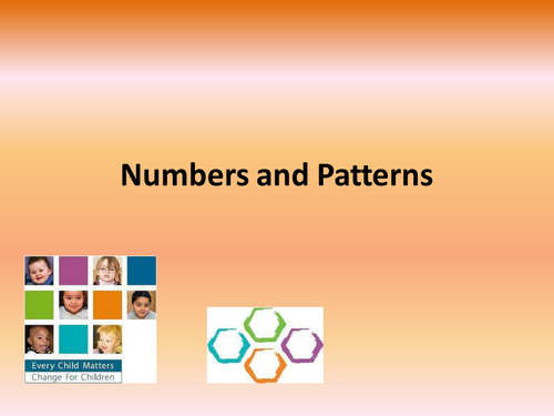 Numbers and Patterns parent workshop