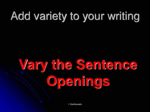 varying-openings-teaching-resources