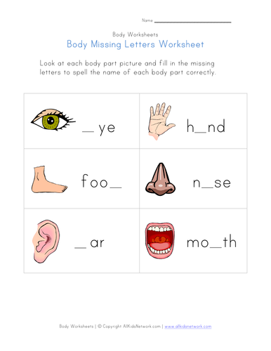 body parts worksheets for grade 1 images