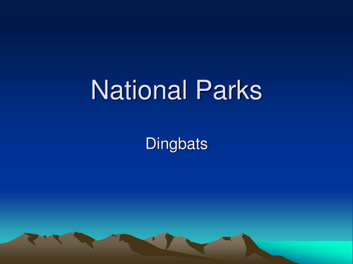National Parks Dingbats