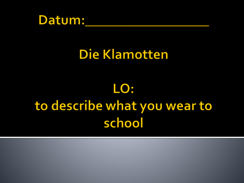 Clothes and school uniform