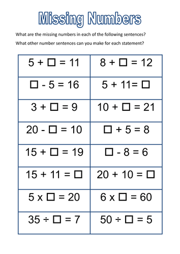 Missing Numbers