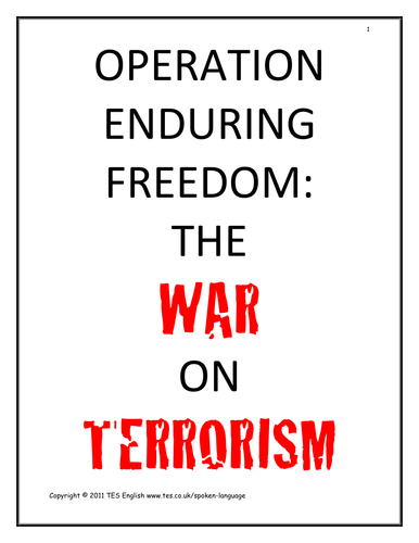 The War on Terrorism - Political Speeches