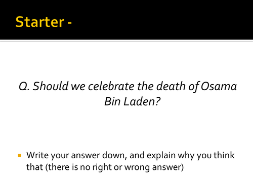 Discussing the Death of Bin Laden
