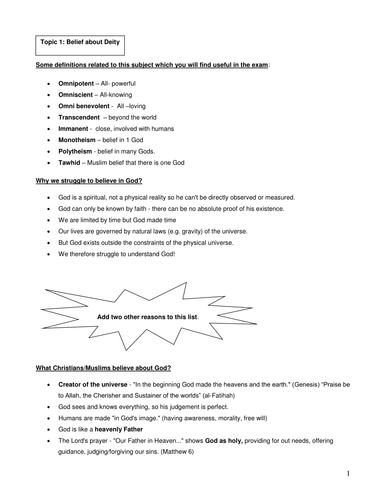 Revision sheets for OCR RS B Philosophy