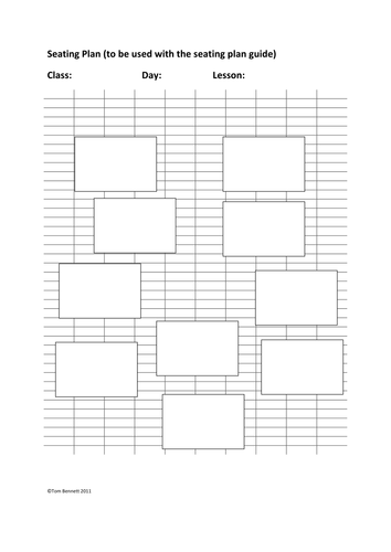 Seating Plans- advice and template