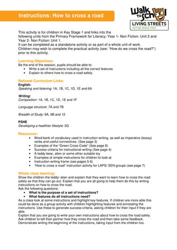 Instruction texts for year 2 picture