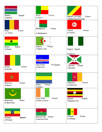 Francophone Countries Africa Teaching Resources