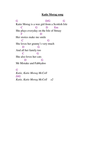 The Katie Morag Song