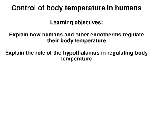 Thermoregulation