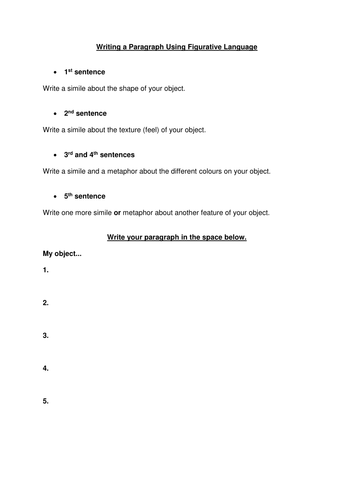 Simile and Metaphor (KS3) Lesson With Props! | Teaching Resources
