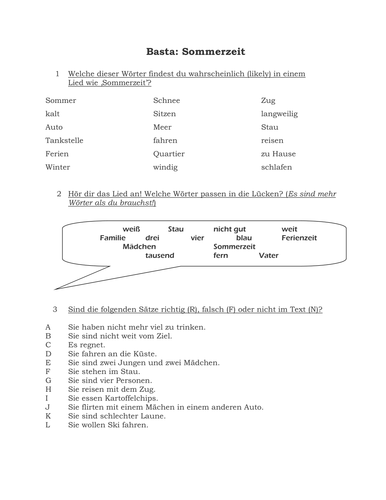 Sommerzeit - Song by Basta