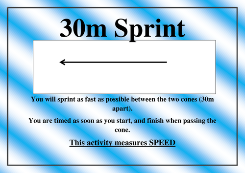 Compilation of fitness test  sheets for students